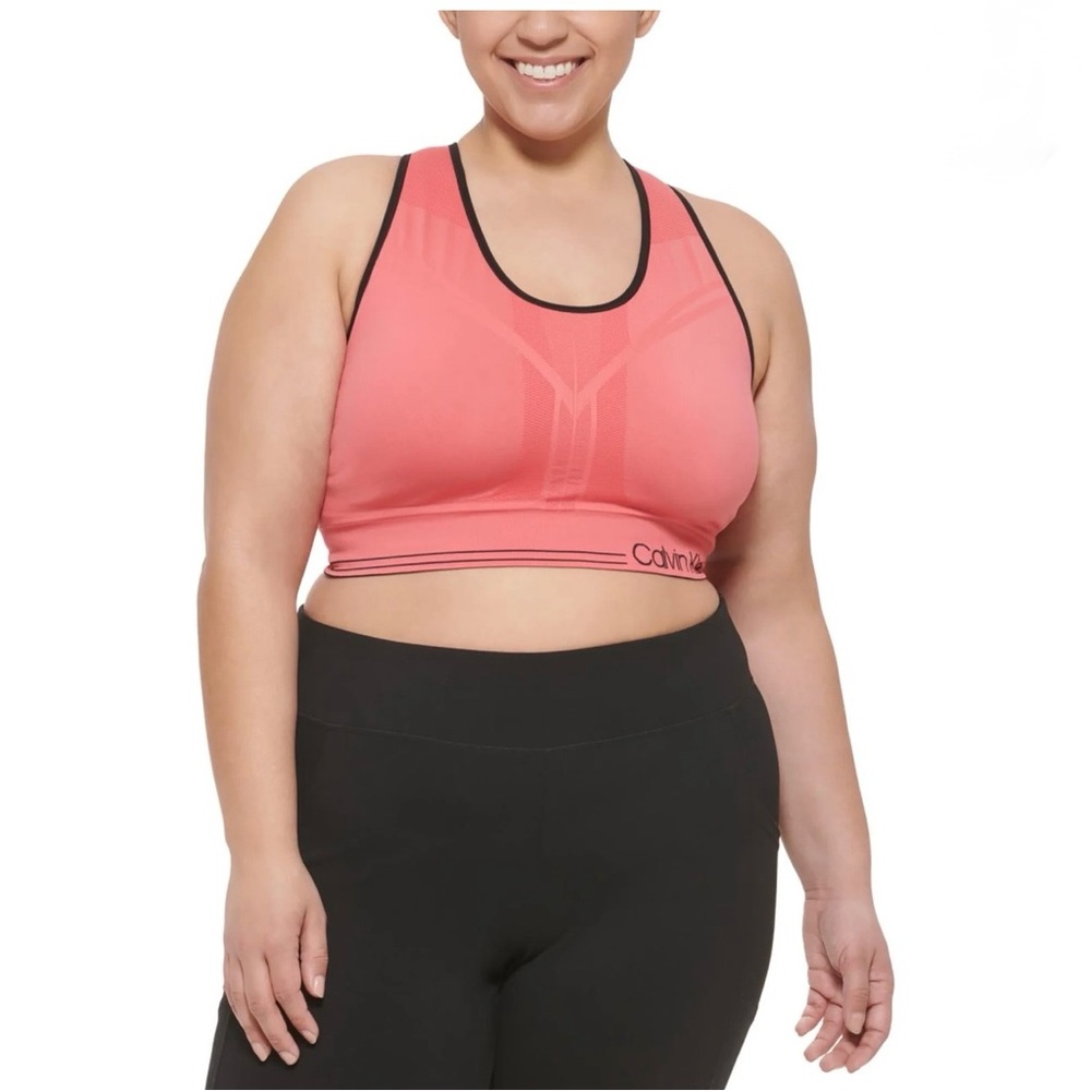 Calvin Klein Pink Racerback Sports Bra